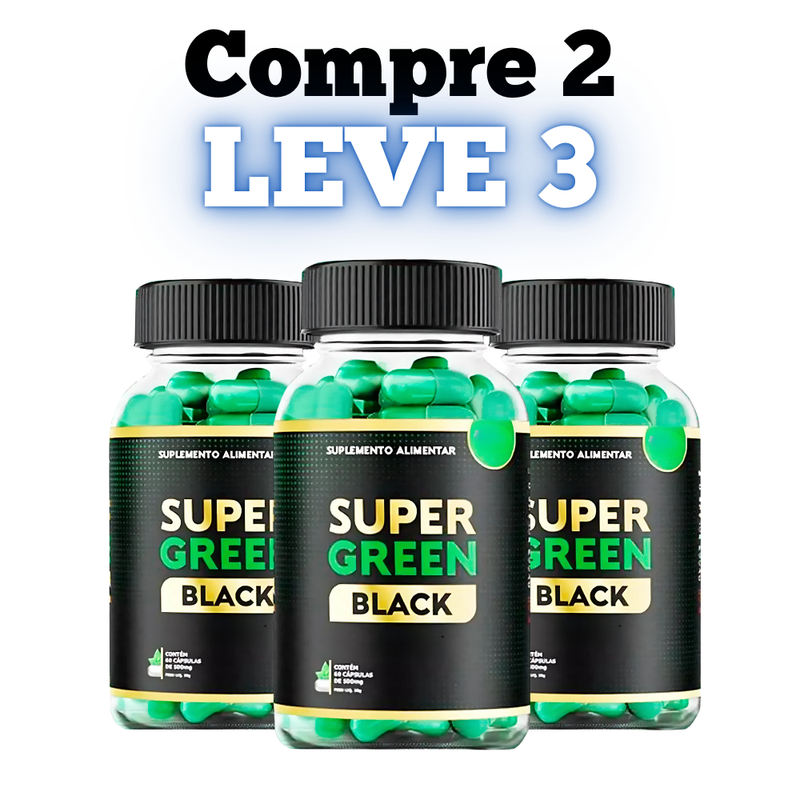 Super Green Black Original 60cp - Suplemento Natural! - Promoção Exclusiva + Frete Grátis