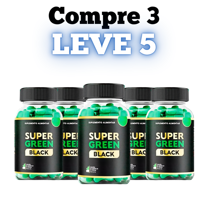 Super Green Black Original 60cp - Suplemento Natural! - Promoção Exclusiva + Frete Grátis