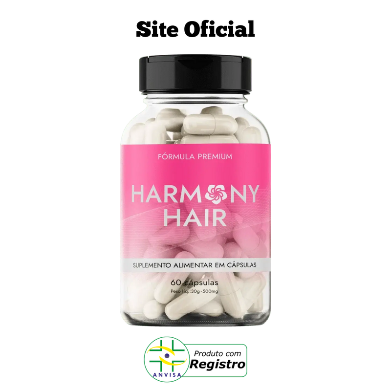 Harmony Hair Original 60cp - Suplemento Natural! - Promoção Exclusiva + Frete Grátis
