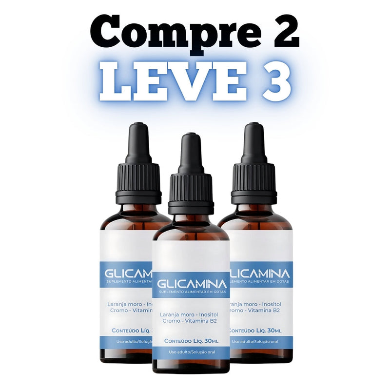 Glicamina Original 30ml - Controle da Glicose - Promoção Exclusiva + Frete Grátis
