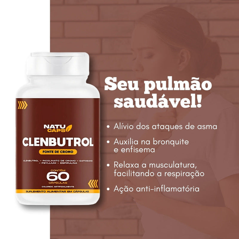 Clenbutrol Original 60cp - O Alívio Que Sua Respiração Precisa - Promoção Exclusiva + Frete Grátis