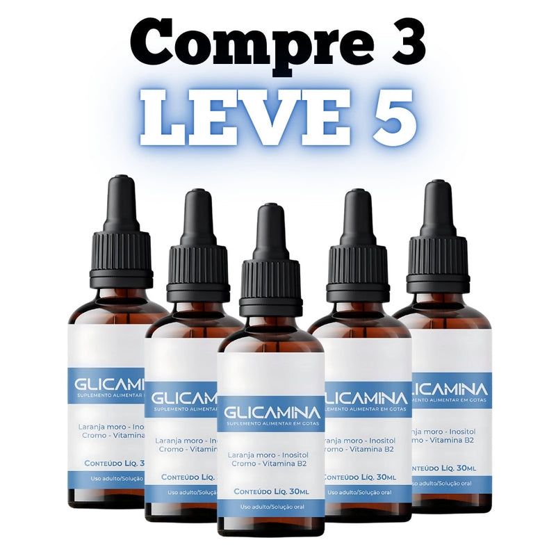 Glicamina Original 30ml - Controle da Glicose - Promoção Exclusiva + Frete Grátis