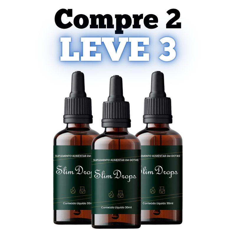 Slim Drops 30ml - A Solução Para Gordura Localizada - Promoção Exclusiva + Frete Grátis
