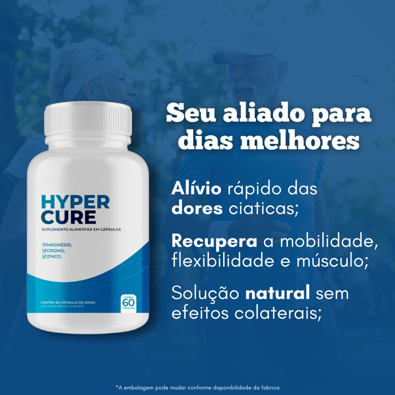 Hyper Cure Original 60cp - Suplemento Natural - Promoção Exclusiva + Frete Grátis