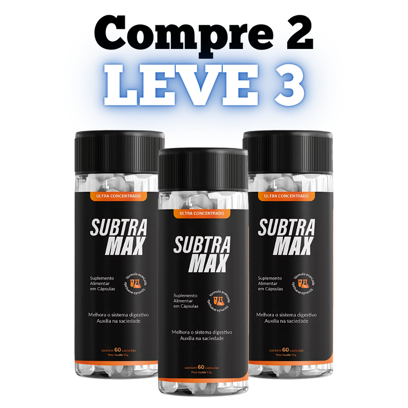 Subtra Max 30cp - A Solução Para Gordura Localizada - Promoção Exclusiva + Frete Grátis