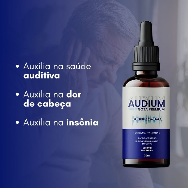 Audium Gota Premium Original 30ml - Suplemento Natural - Promoção Exclusiva + Frete Grátis