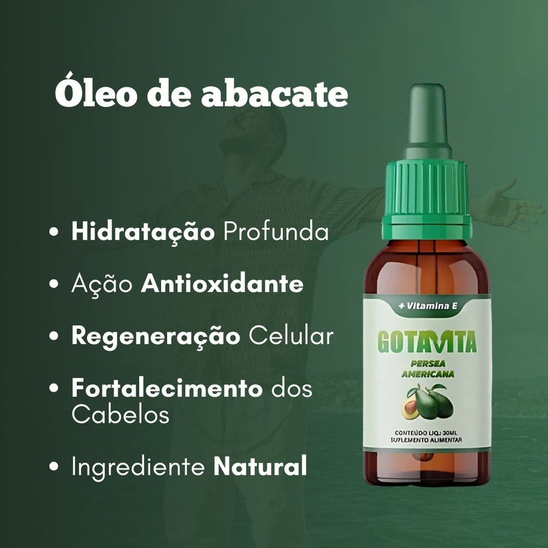 Óleo de Abacate Gotavita Original 30ml - Suplemento Natural - Promoção Exclusiva + Frete Grátis