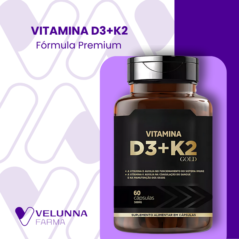 Vitamina D3+K2 Original 60cp - Suplemento Natural - Promoção Exclusiva + Frete Grátis
