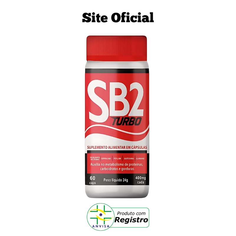 SB2 Turbo Original 60cp - Suplemento Natural! - Promoção Exclusiva + Frete Grátis