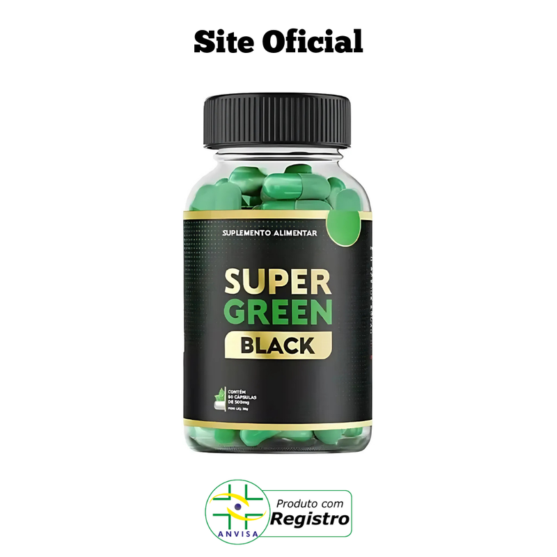 Super Green Black Original 60cp - Suplemento Natural! - Promoção Exclusiva + Frete Grátis