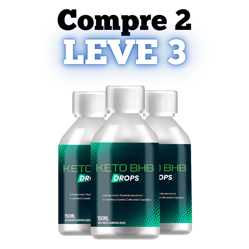 Keto BHB Drops 150ml - A Solução Para Ficar em Forma - Promoção Exclusiva + Frete Grátis