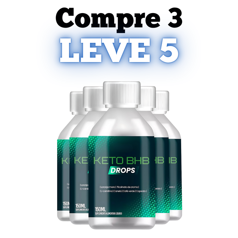 Keto BHB Drops 150ml - A Solução Para Ficar em Forma - Promoção Exclusiva + Frete Grátis