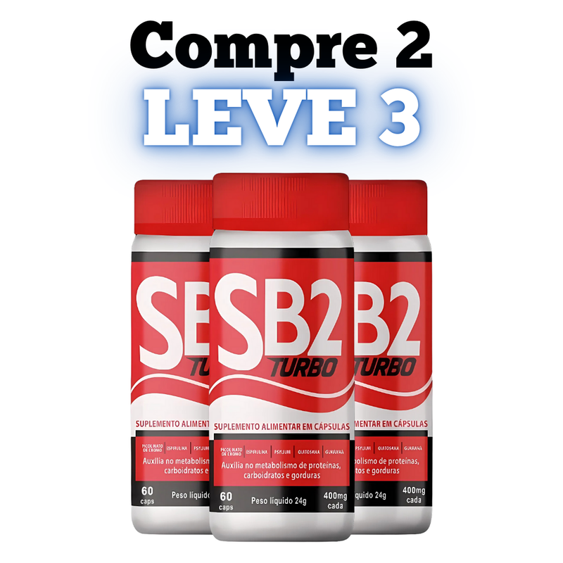 SB2 Turbo Original 60cp - Suplemento Natural! - Promoção Exclusiva + Frete Grátis