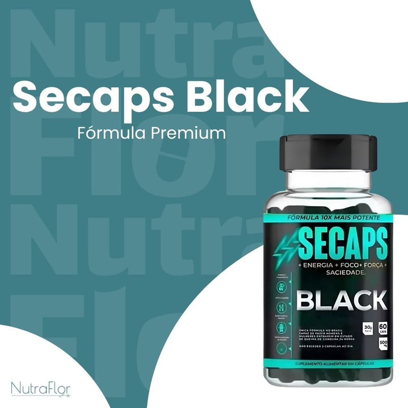 Secaps Black Original 60cp - Suplemento Natural - Promoção Exclusiva + Frete Grátis