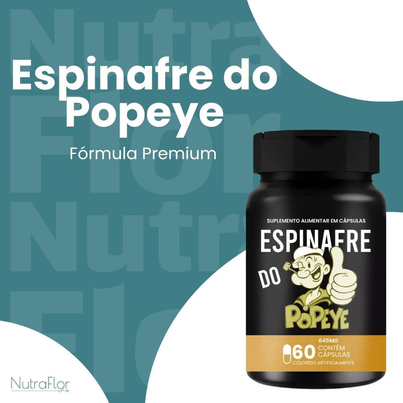Espinafre Do Popeye Original 60cp - Suplemento Natural - Promoção Exclusiva + Frete Grátis