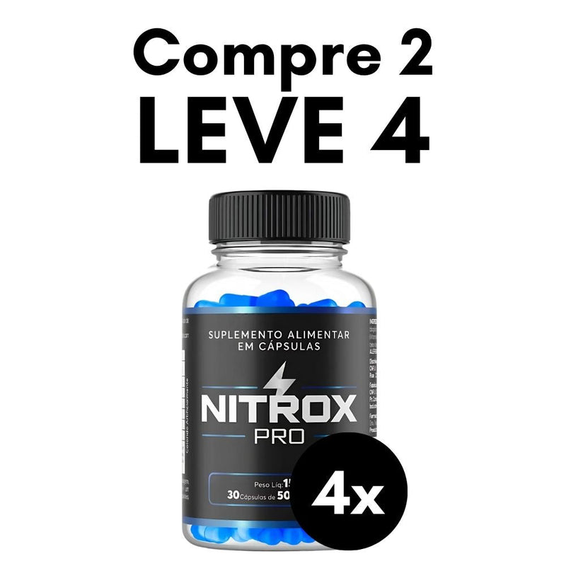 Nitrox PRO Original 60cp - Suplemento Natural - Promoção Exclusiva + Frete Grátis