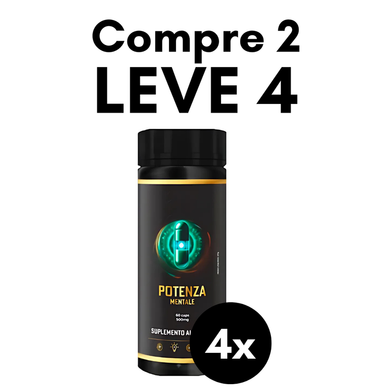 Potenza Mentale Original 60cp - Suplemento Natural - Promoção Exclusiva + Frete Grátis