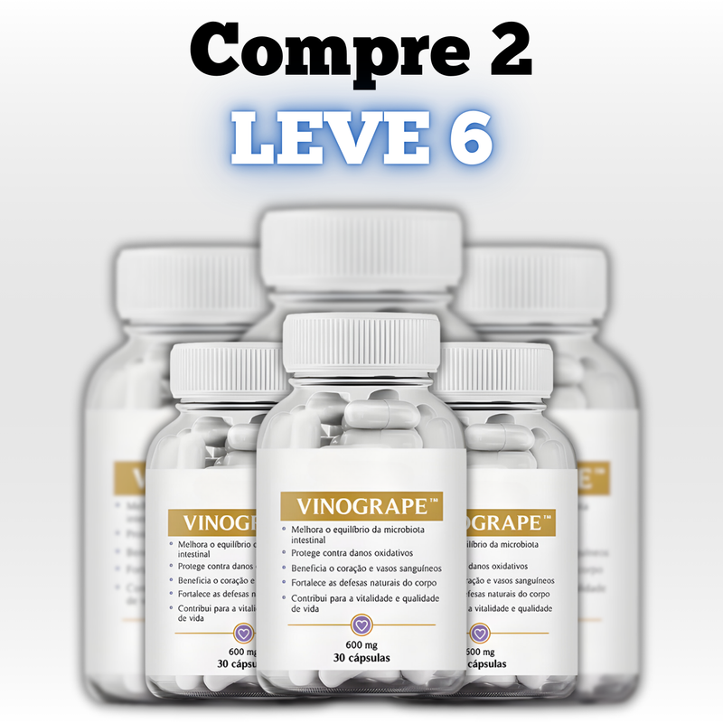 Vinogrape Original 30cp -Saúde intestinal e longevidade! - Promoção Exclusiva + Frete Grátis