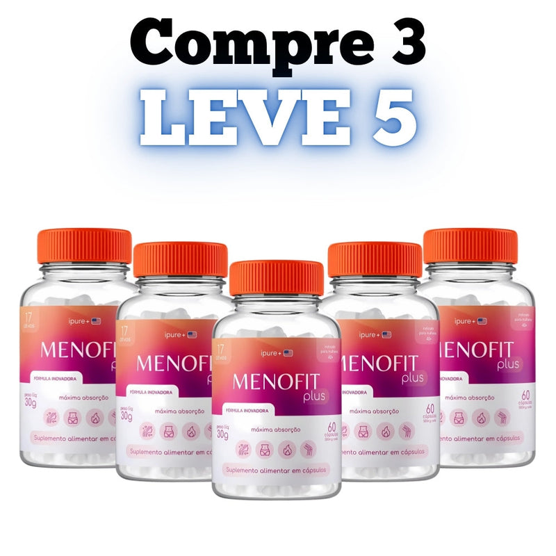 Menofit Plus Original 60cp - Diga Adeus à Menopausa - Promoção Exclusiva + Frete Grátis