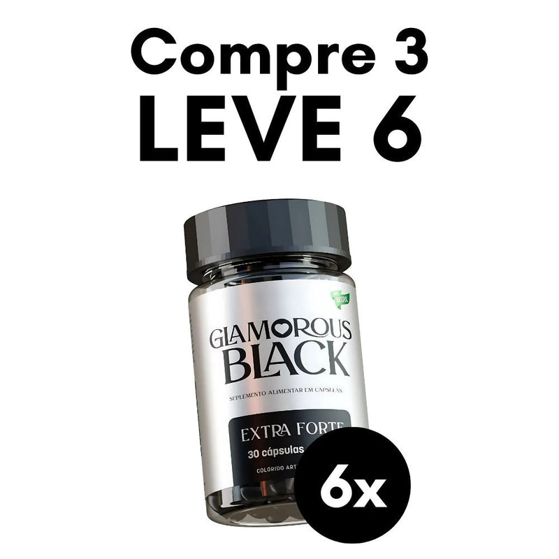 Glamorous Black Original 30cp - Suplemento Natural - Promoção Exclusiva + Frete Grátis