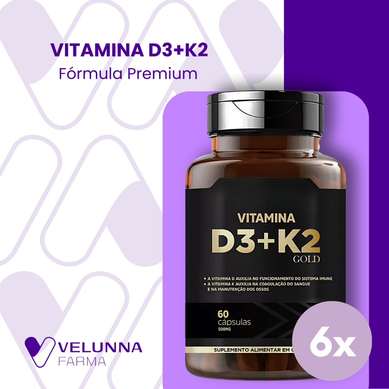 Vitamina D3+K2 Original 60cp - Suplemento Natural - Promoção Exclusiva + Frete Grátis
