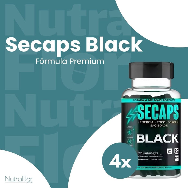 Secaps Black Original 60cp - Suplemento Natural - Promoção Exclusiva + Frete Grátis