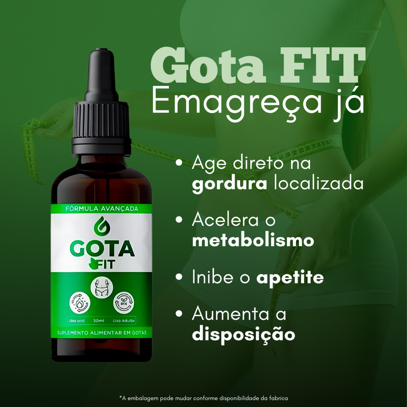 Gota fit Original 30ml - A Solução Que Facilita a Perda de Gordura! - Promoção Exclusiva + Frete Grátis