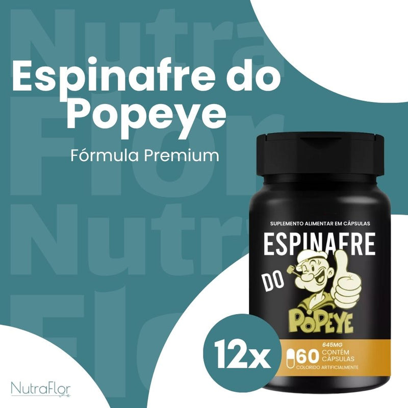Espinafre Do Popeye Original 60cp - Suplemento Natural - Promoção Exclusiva + Frete Grátis
