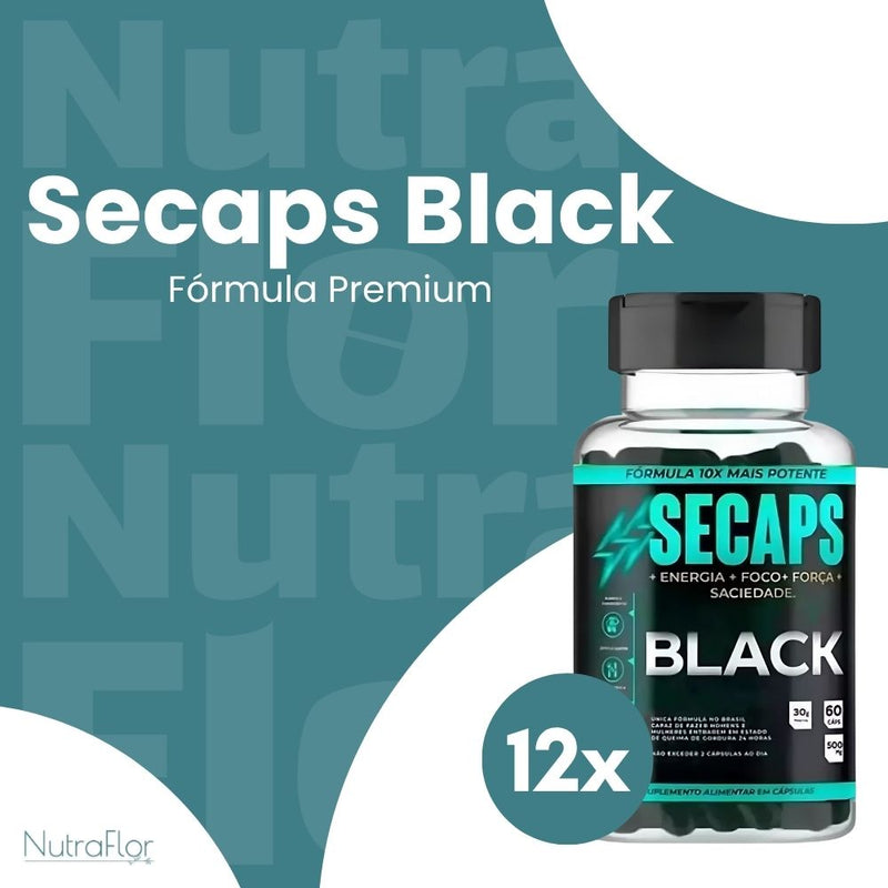 Secaps Black Original 60cp - Suplemento Natural - Promoção Exclusiva + Frete Grátis