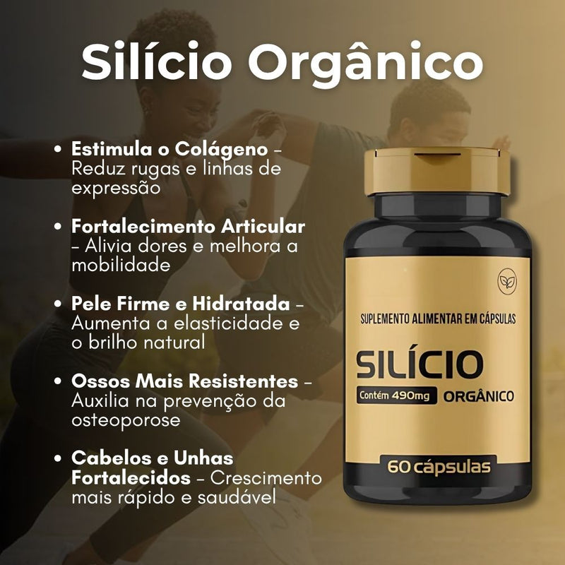 Silício Orgânico Original 60cp - Suplemento Natural - Promoção Exclusiva + Frete Grátis
