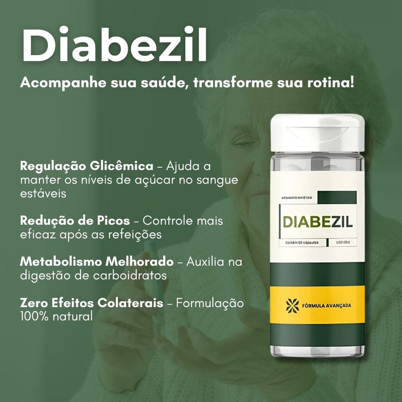 Diabezil Original 60cp  - Suplemento Natural - Promoção Exclusiva + Frete Grátis