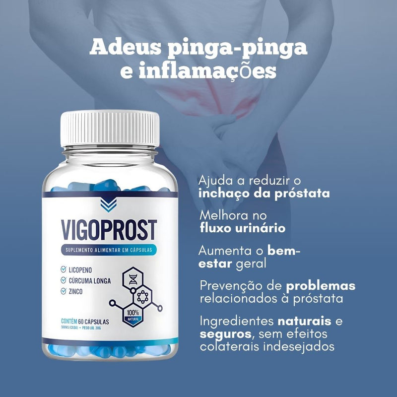 VigoProst Original 60cp - Suplemento Natural - Promoção Exclusiva + Frete Grátis