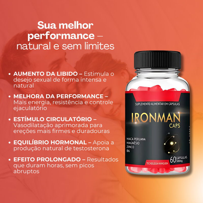 Ironman Caps Original 60cp - Suplemento Natural - Promoção Exclusiva + Frete Grátis